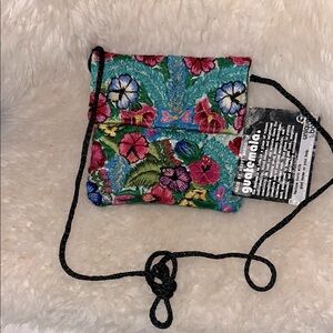 Unique Batik Floral Embroidered Crossbody Bag